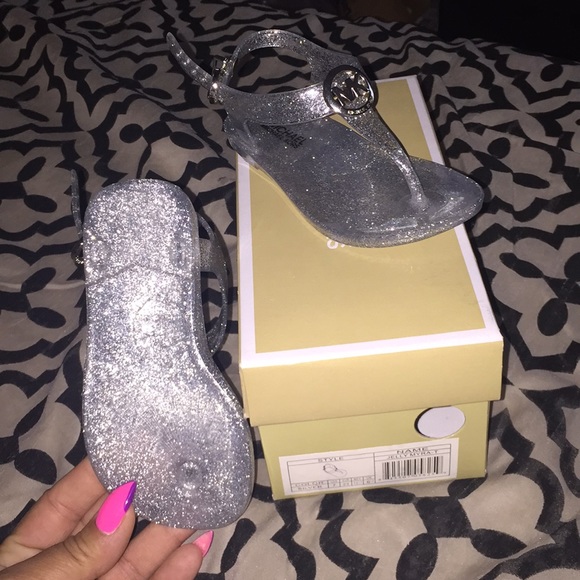 michael kors clear jelly sandals